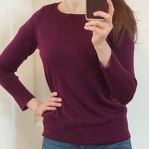 LIMITED Lightweight Wool Blend Sweater Purple M